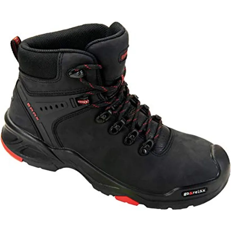 eLC Logistik-Center Stiefel Brooklyn 6640, Sicherheitshalbschuh S3 SRC HRO, Gr. 48, Rindleder mit Baak go&relax System