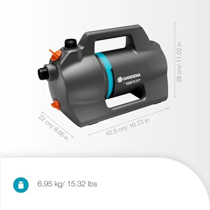 Gardena Wasserpumpe 5000 Silent, Gartenpumpe mit 5000 l/h Fördermenge, geräuscharm und zuverlässigem Betrieb – Bild 5