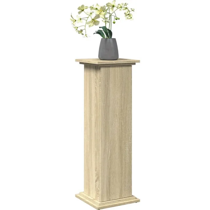 vidaXL Blumenständer mit Stauraum Sonoma Eiche 31x30x90 cm Spanplatte