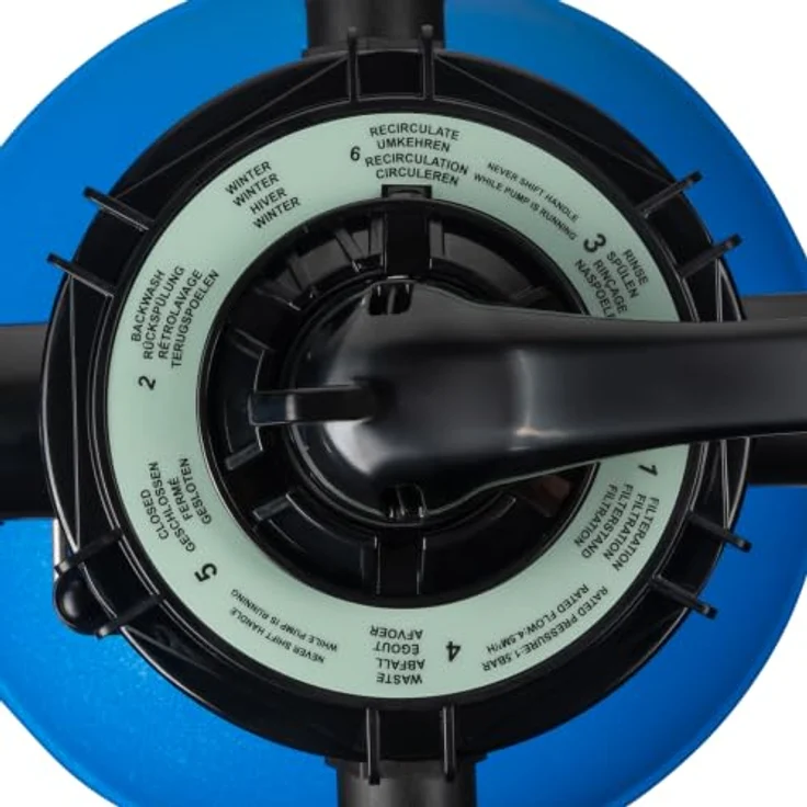 COIL 7-Wege-Ventil für Sandfilteranlagen, Mehrwegeventil mit Rückspülfunktion und Winterstellung, für 32/38-mm-Anschlüsse – Bild 6