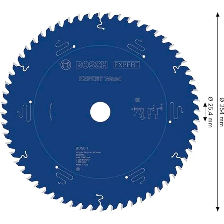 Bosch EXPERT Wood Kreissägeblatt, Ø 254 mm, T60, für Weichholz und Hartholz, langlebig und robust – Bild 3