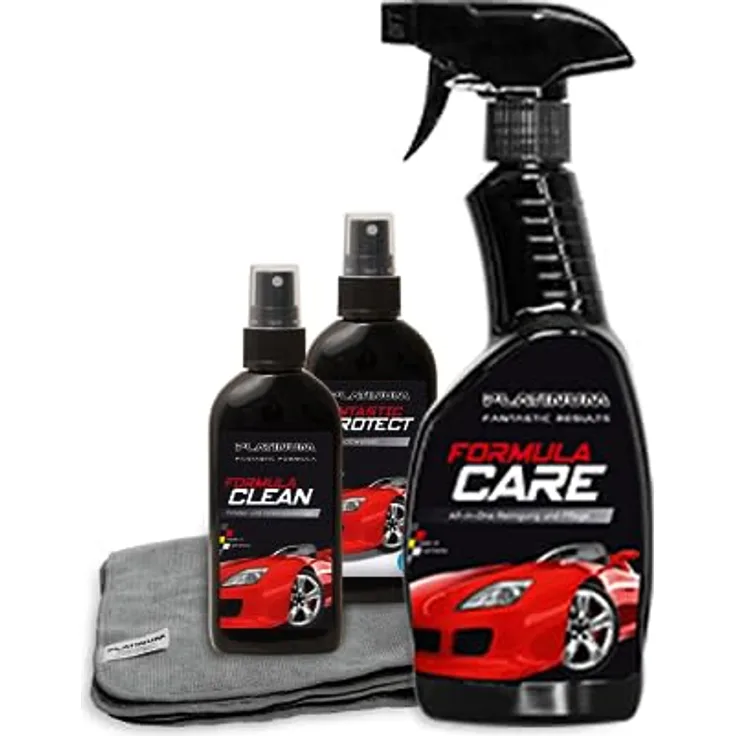 MediaShop Platinum Fantastic Results Auto-Reinigungsmittel Set, inkl. Mikrofasertuch