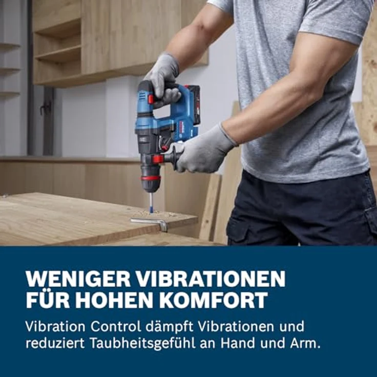 Bosch GBH 18V-18, Akku-Bohrhammer mit SDS plus, KickBack Control, bürstenloser Motor, 18V-2,0-Ah Akku, Vibration Control – Bild 5