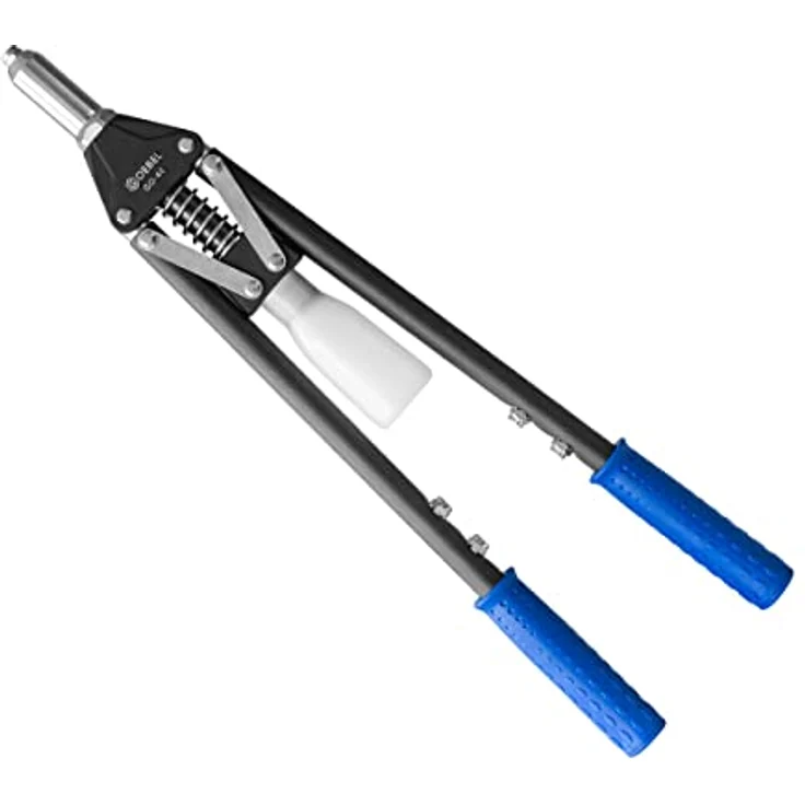 GOEBEL® GO-40 Hand Blindnietsetzgerät, Profi-Industrie-Qualität für Blindnieten ø 3,2 - 6,4 mm, leichtes Aluminiumgehäuse, inkl. Mundstücke und Schraubenschlüssel – Bild 2