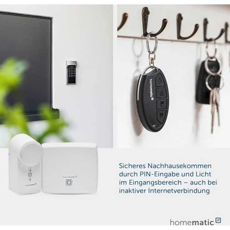 Homematic IP Smart Home Starter Set Mini Zutritt, elektronisches Türschloss, nachrüstbar ohne Umbau, steuerbar per App, Alexa & Google Assistant, 161228A1 – Bild 5