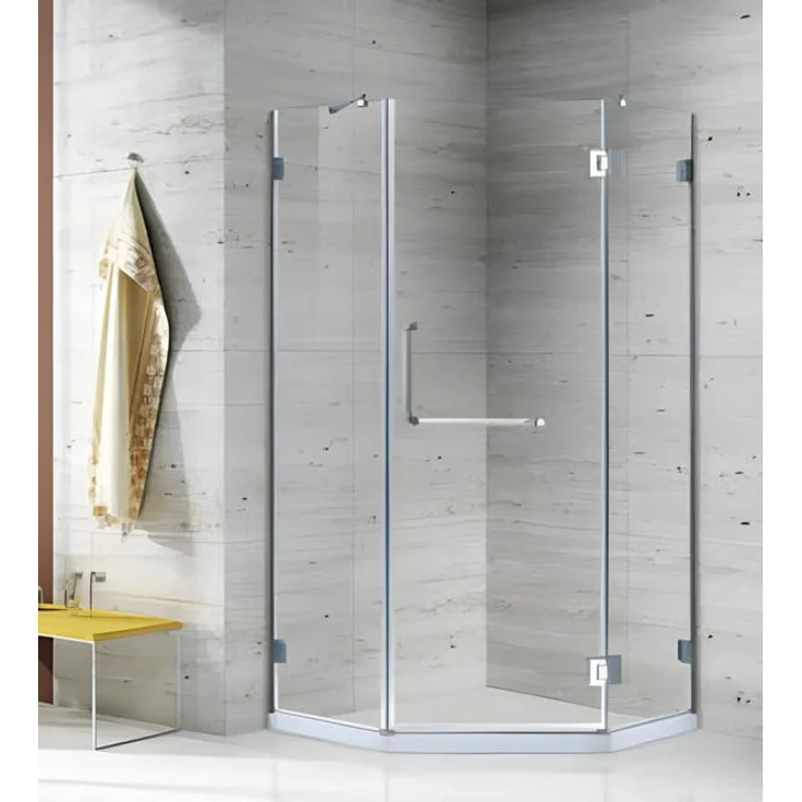 AEA Duschtür Eckdusche 90x90 cm, Duschkabine mit transparentem Sicherheitsglas und robuster Duschabtrennung