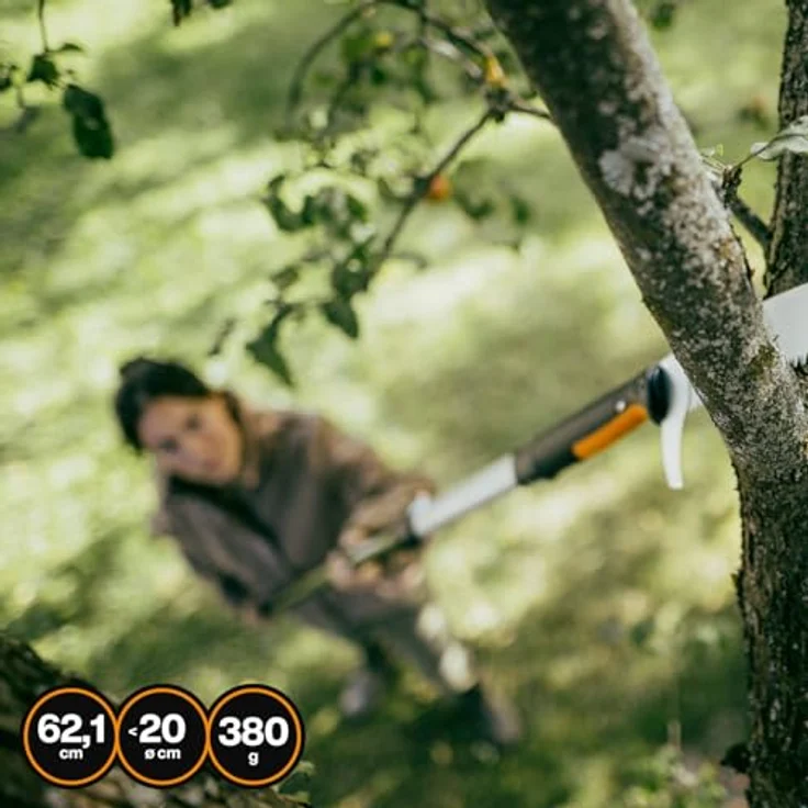 Fiskars Wertastungssäge OneClick, Handsäge mit gehärtetem Stahl-Sägeblatt und integriertem Haken, geeignet für Äste bis 20 cm – Bild 6