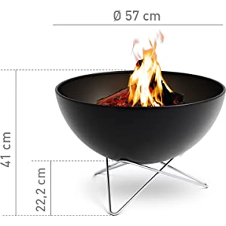 höfats - Bowl 57 Sternfuß - Sternfuß aus massivem Edelstahl - für bodennahen und sicheren Stand - werkzeugloser Aufbau - Zubehör für alle Bowl Feuerschalen – Bild 3