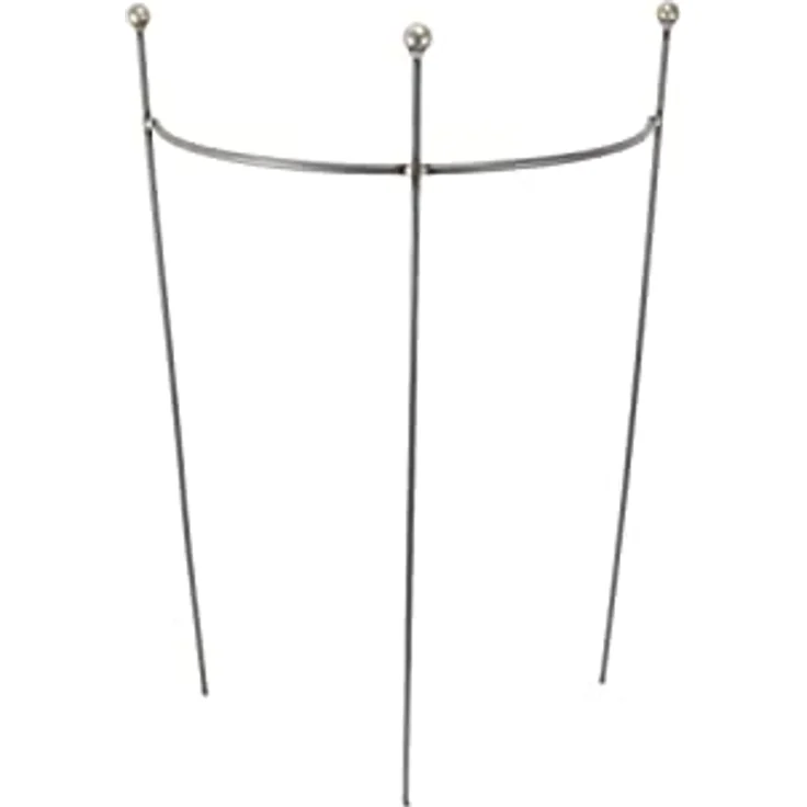 Hirsch Terracotta 4X Staudenhalter Hugo halbrund Kugel stabil Breite 55cm Höhe 90cm Vollmaterial Rankhilfe mit Kugel Pflanzstütze Rankgitter – Bild 3