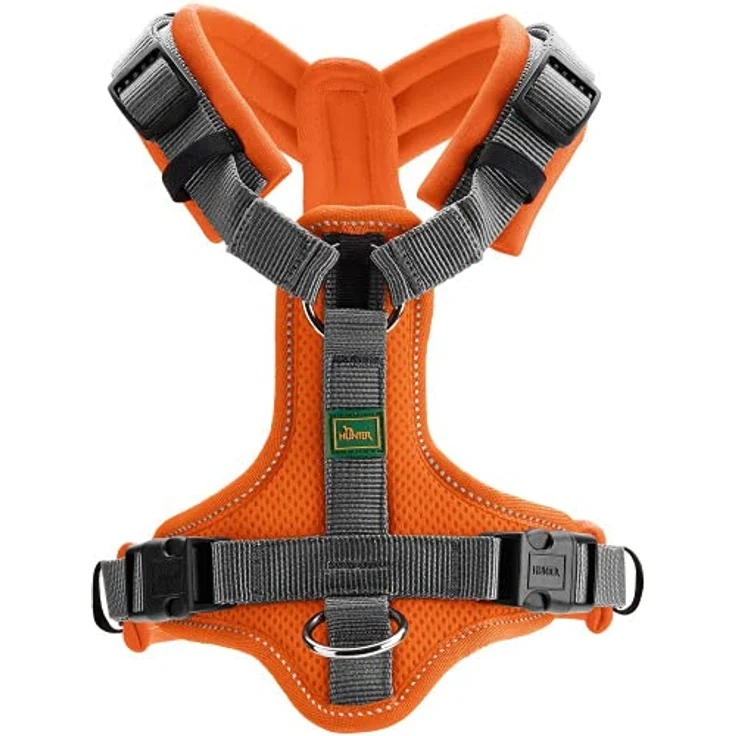 Hunter Hunde-Geschirr Maldon orange-grau XS – Bild 2