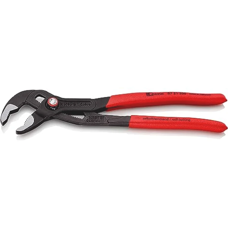KNIPEX 87 21 250 Cobra QuickSet Hightech-Wasserpumpenzange mit rutschhemmendem Kunststoff überzogen grau atramentiert 250 mm – Bild 2