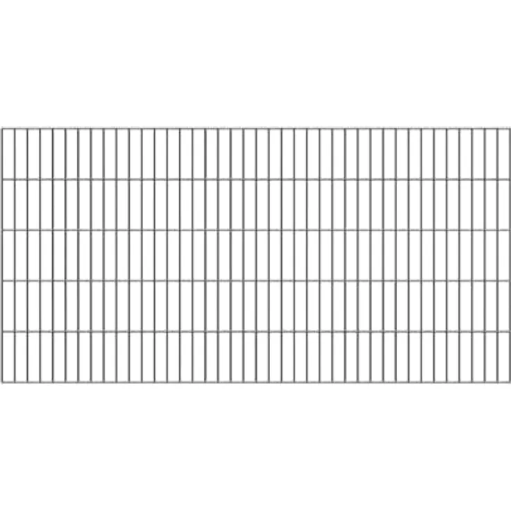 Alberts Doppelstab-Gittermatte Typ 6/5/6, anthrazit, ohne Überstand, 2000 mm x 1000 mm