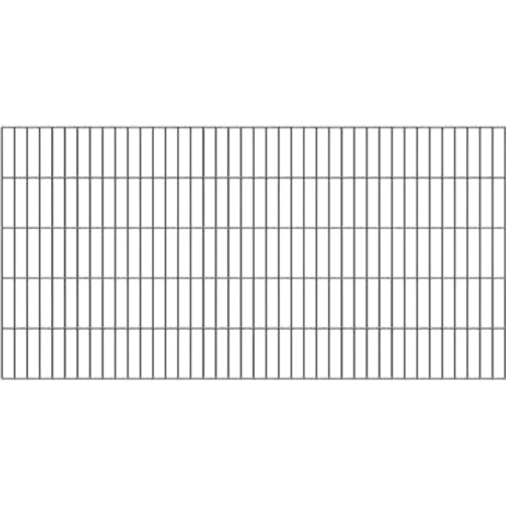 Alberts Doppelstab-Gittermatte Typ 6/5/6, anthrazit, ohne Überstand, 2000 mm x 1000 mm – Bild 1