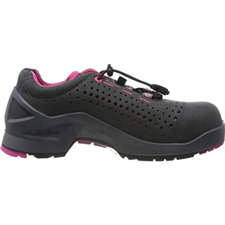 Uvex ladies Sicherheits-Halbschuh Gel, Gr. 42, ESD S1, metallfreie Zehenschutzkappe, grau/pink, atmungsaktiv mit Klettverschluss – Bild 6