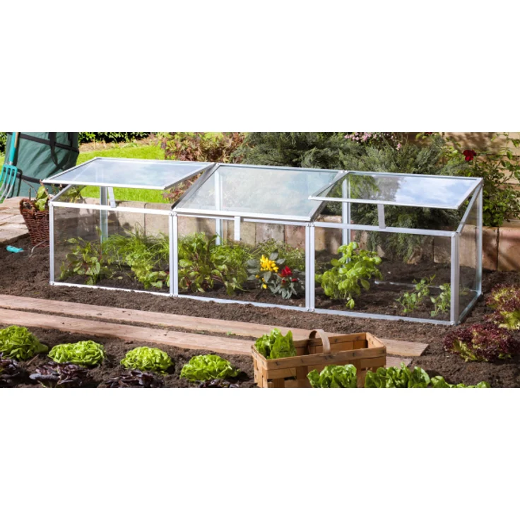 Vitavia Frühbeet Gaia 3X, ESG, Gewächshaus mit Einscheibensicherheitsglas