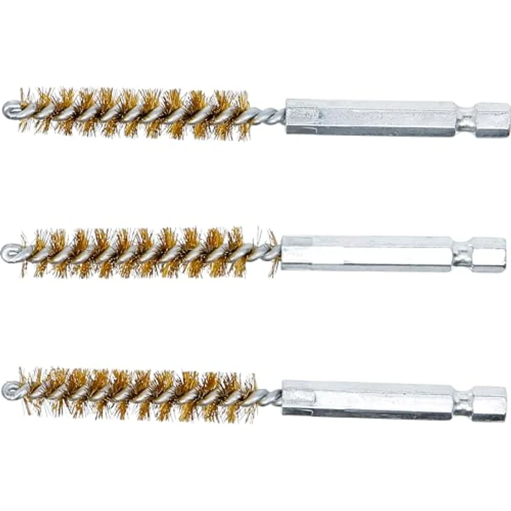 BGS 3078-10-M | Messingbürste | 3-tlg. | 10 mm | Antrieb Außensechskant 6,3 mm (1-4'') | Loch-Drahtbürsten | für BGS 3078 – Bild 4