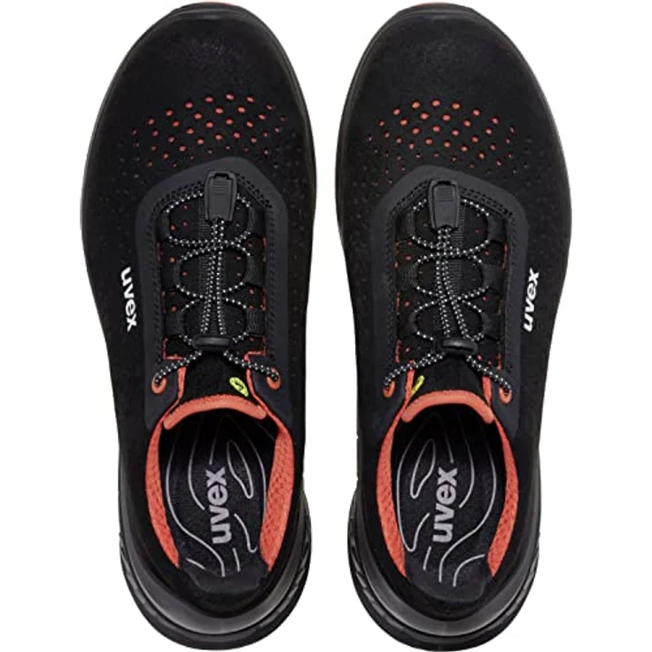 Uvex 1 G2 Sicherheits-Halbschuh, Größe 45, S1 ESD SR, atmungsaktiv, schwarz/rot, mit innovativer Sohlentechnologie und auswechselbarem Komfortfußbett – Bild 7