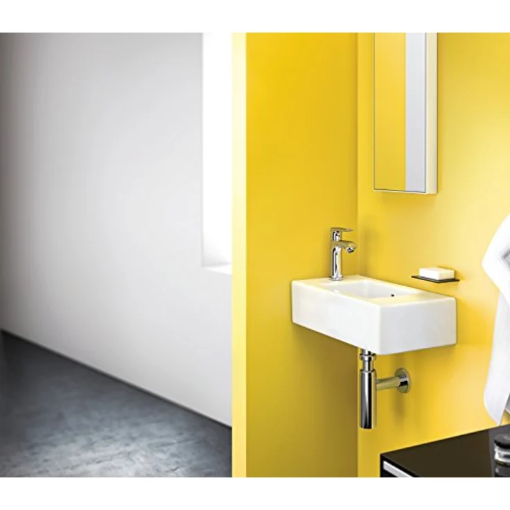 hansgrohe Metris 100 Spültischarmatur, chrom, mit Normalstrahl und Ablaufgarnitur, Durchflussmenge 5 l/min – Bild 2