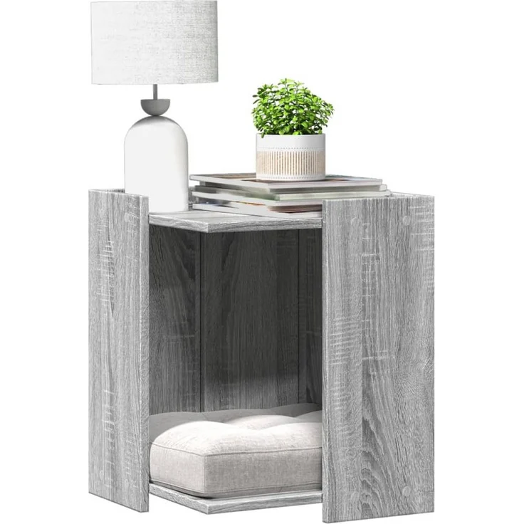 vidaXL Katzentoilette, Katzenklo Grau Sonoma 42x42x51 cm Holzwerkstoff – Bild 1