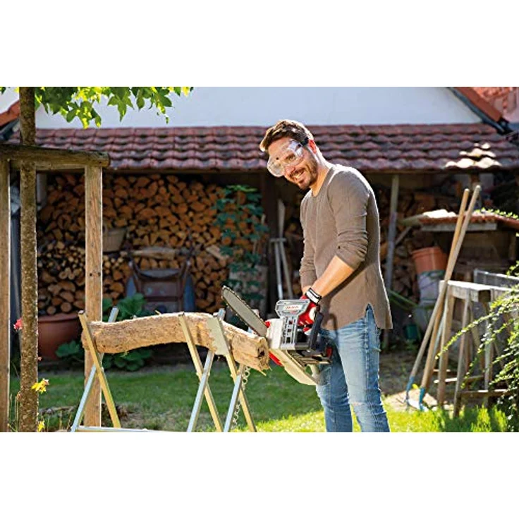 IKRA Akku Kettensäge ICC 2-2035 inkl. 2x Akku & Doppel-Schnellladegerät, Schnittlänge 34,5cm – Bild 4