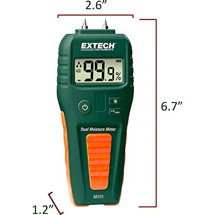 Extech MO55 Feuchtigkeitsmessgerät mit und ohne Messstift – Bild 2
