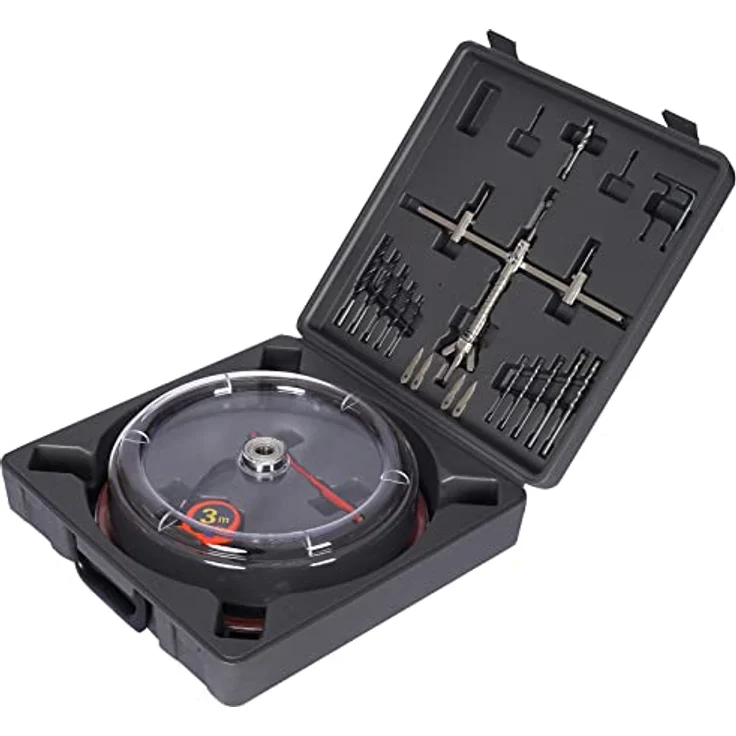 Wiltec Kreisschneider Ø40-200mm, Lochsägen-Set mit ABS-Staubschutz und 10 Bohrern – Bild 3