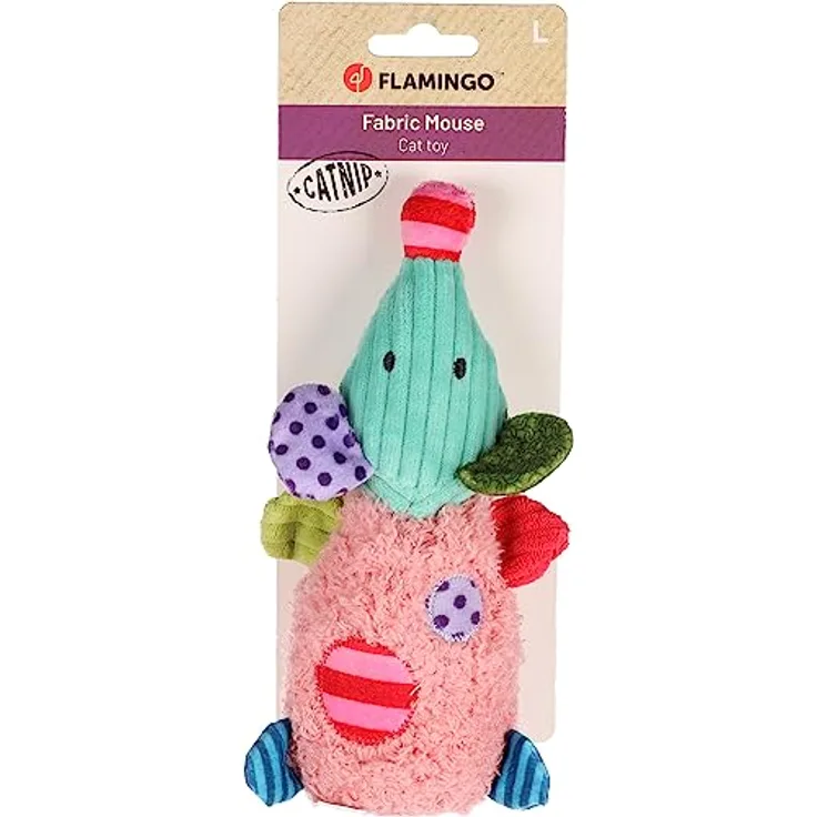Flamingo JChat Gragga Maus, Rosa, L 10,3 x 20 x 4 cm