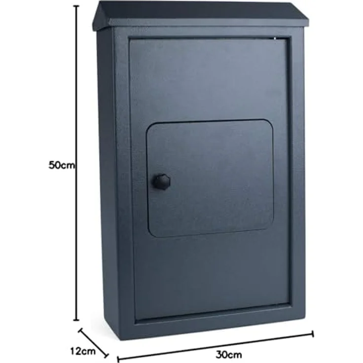 PAVO Robuster Outdoor-Schlüsselschrank 50 Schlüssel, Hochsicherheits-Elektronikschloss, grau, wasserdicht – Bild 4