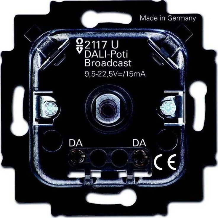 Busch-Jaeger DALI-Potenziometer-Einsatz 2117 U, Unterputz Dimmsteuerung mit Dreh-/Druckknopf und Lichtwertspeicher