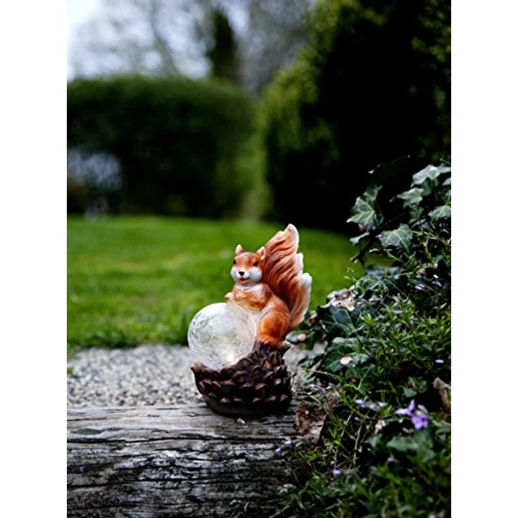 Star 480-73, Gartendekoration Eichhörnchen mit LED Solarbeleuchtung, Keramik, Bunt, 16.5 x 12 x 8 cm – Bild 2