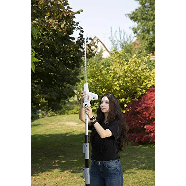 IKRA Akku Teleskop Heckenschere ICPH 2040, mit 2 Akkus 20V (2,0 & 2,5 Ah), Schnelllader, Gurt und 40 cm Schnittlänge – Bild 14