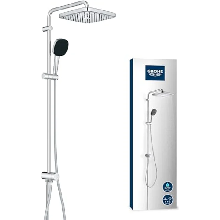 Grohe Vitalio Comfort 250 Flex Duschsystem, wassersparend mit SmartSwitch Strahlumstellung, Reno-Set, 920mm, chrom – Bild 1