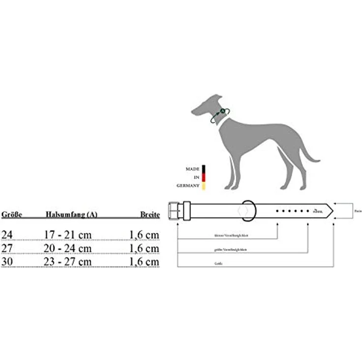 Hunter Tierbedarf Hunde-Halsband Rocky Petit rot/schwarz, aus Rindnappaleder mit schonender Färbung – Bild 3