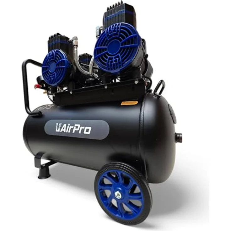 DeTec Flüsterkompressor Airpro, 40L Druckluftkompressor mit 8 bar und 410 L/min, geräuscharm und ölfrei – Bild 8