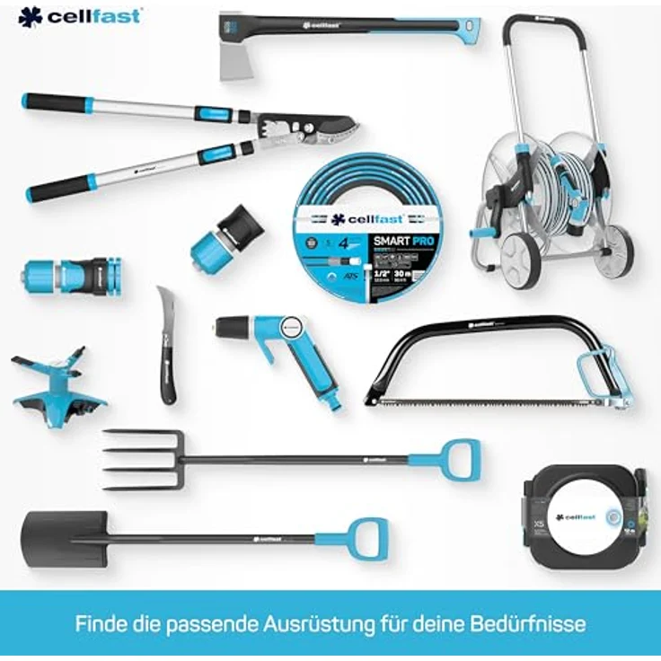 Cellfast Gartenschlauch Hobby, Formstabiler, Flexibel 6-lagiger Schlauch aus hochwertigem Doppelgeflecht mit Kreuz- und Trikotgewebe, 30 bar Berstdruck, 50m ,3-4 zoll – Bild 8