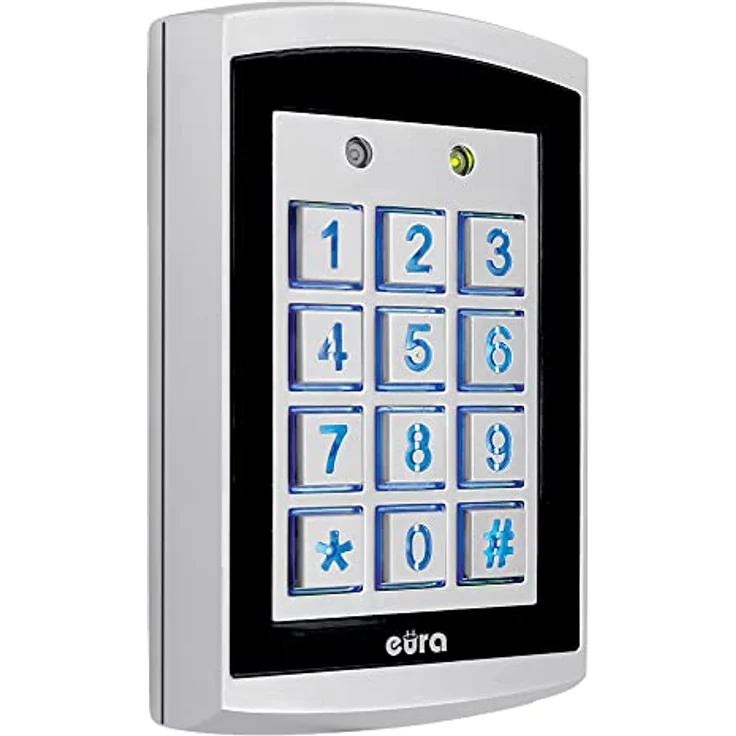 EURA AC-20C7-2, Codeschloss Zugangskontrolle mit Tastatur, RFID, wasserdicht IP55, Hintergrundbeleuchtung, vandalensicher, 2 Zonen (1000 + 10 Benutzer) – Bild 2