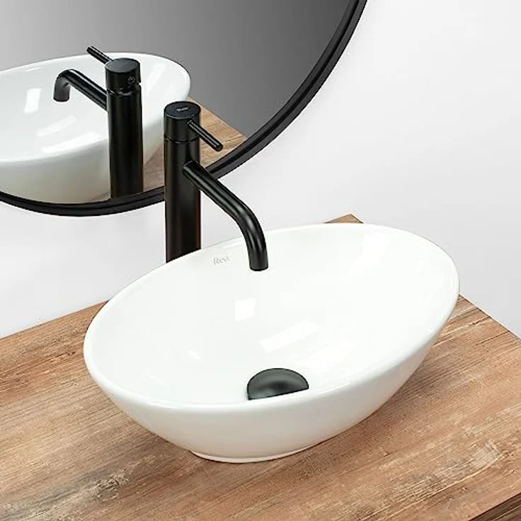 wohnwerk.idee Aufsatzwaschbecken Pamela Mini Keramik Weiß Klein für Gäste WC/Gäste Bad – Bild 2