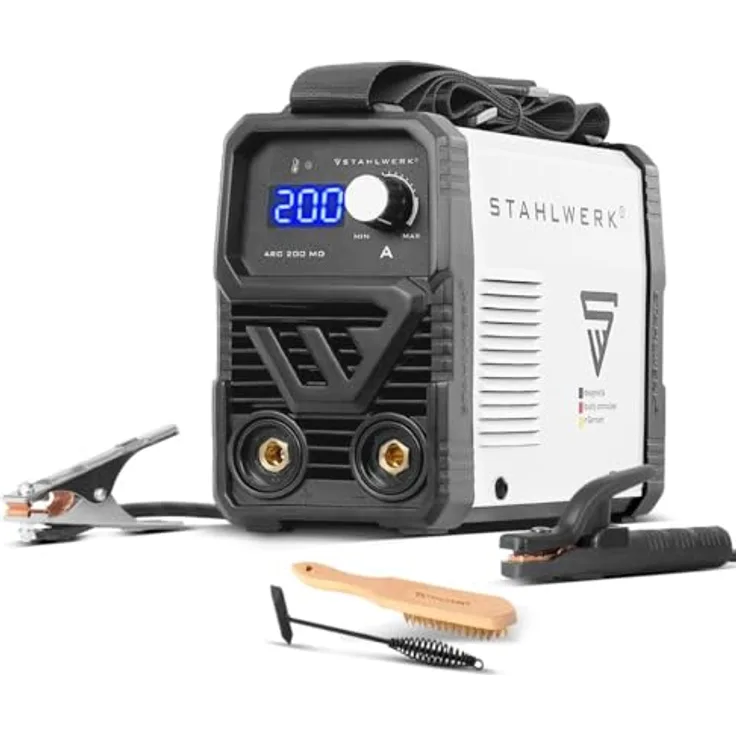 STAHLWERK ARC 200 MD, Inverter Elektrodenschweißgerät 200 A MMA E Hand Lift TIG, langlebig und leistungsstark