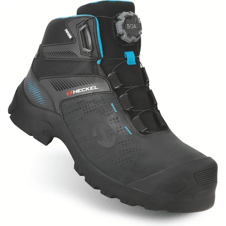 Heckel MACCROSSROAD 3.0 S3 High BOA 67363 S3 CI HI HRO SRC Sicherheitsschuh, geöltes Vollnarbenleder, metallfreie Zehenschutzkappe und durchtrittsichere Sohle, schwarz – Bild 1