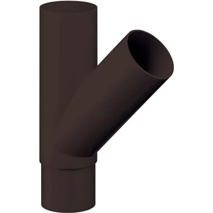 INEFA Abzweiger Fallrohr PVC 45 Grad DN 50/50, Dunkelbraun, witterungs- und UV-beständig, Made in Germany – Bild 1