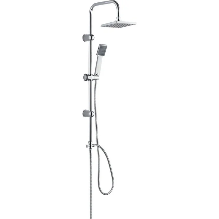 Eisl Duschsystem EASY ENERGIE, Höhe 103,3 cm, Regendusche und Handbrause, Edelstahl, silber