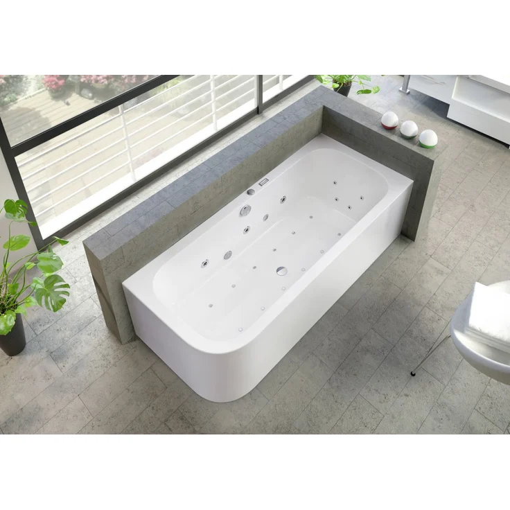 Ottofond Whirlpool-Komplettset Spirit, weiß, mit 6 richtungsverstellbaren Jetdüsen und Farblichtwechsler
