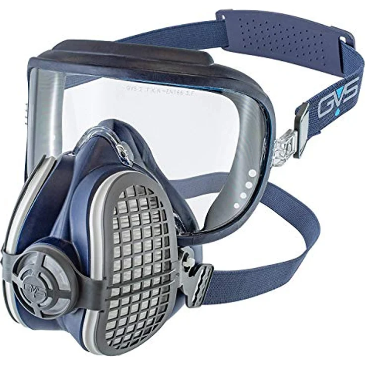 Elipse SPR406 Sicherheitsbrille und P3 Feinstaubfiltermaske, Größe Medium/Large, Blau – Bild 2