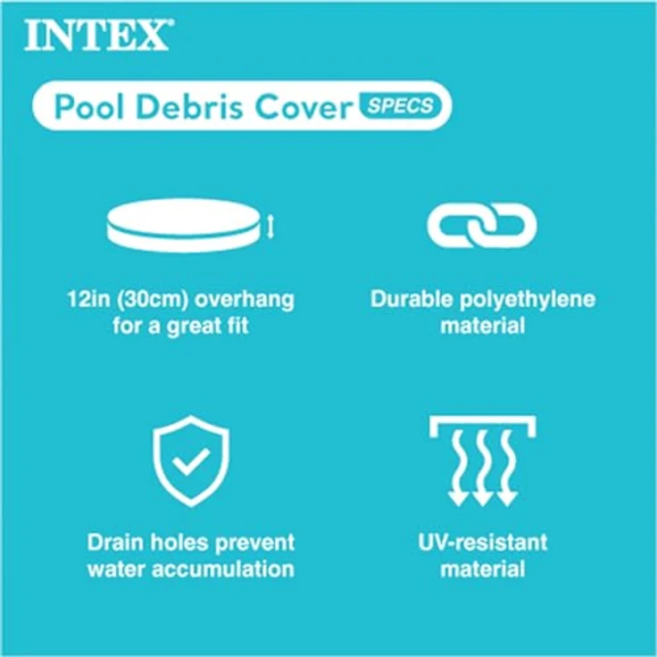 Intex Easy Set Pool Cover - Poolabdeckplane - Ø 305 cm - Für Easy Set Pool – Bild 3