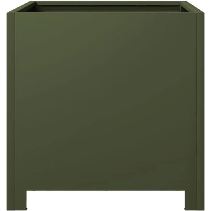 vidaXL Pflanzkübel Olivgrün 40x40x40 Stahl, Stabiles und langlebiges Material, Viel Platz, Vielseitig einsetzbar, Unkraut- und Schädlingsschutz – Bild 5