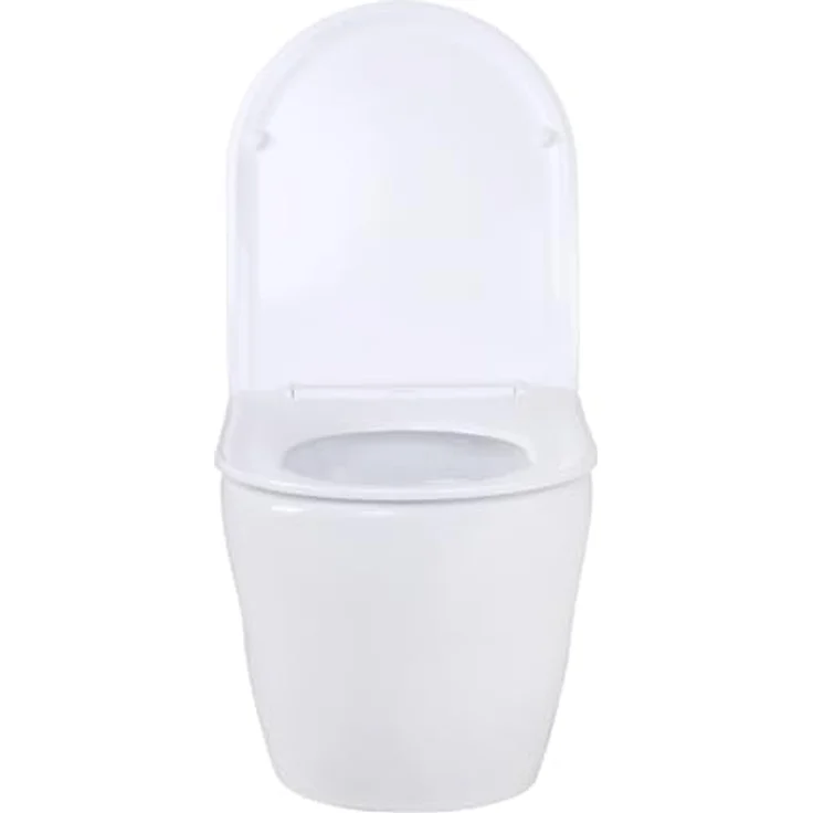 Aloni Tiefspül-WC AL5509Komplett, wandhängend, Abgang waagerecht, Aloni Wand / Hänge WC Toilette Softclose-Deckel Vorwandelement, Sanitärkeramik, Soft-Close-Funktion, weiß – Bild 5