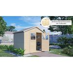 KONIFERA Gartenhaus Osterbek 3, BxT: 253x191 cm, Inklusive Fussboden, Elementbauweise, Satteldach, Doppelflügeltür, Fichte Holz, naturbelassen