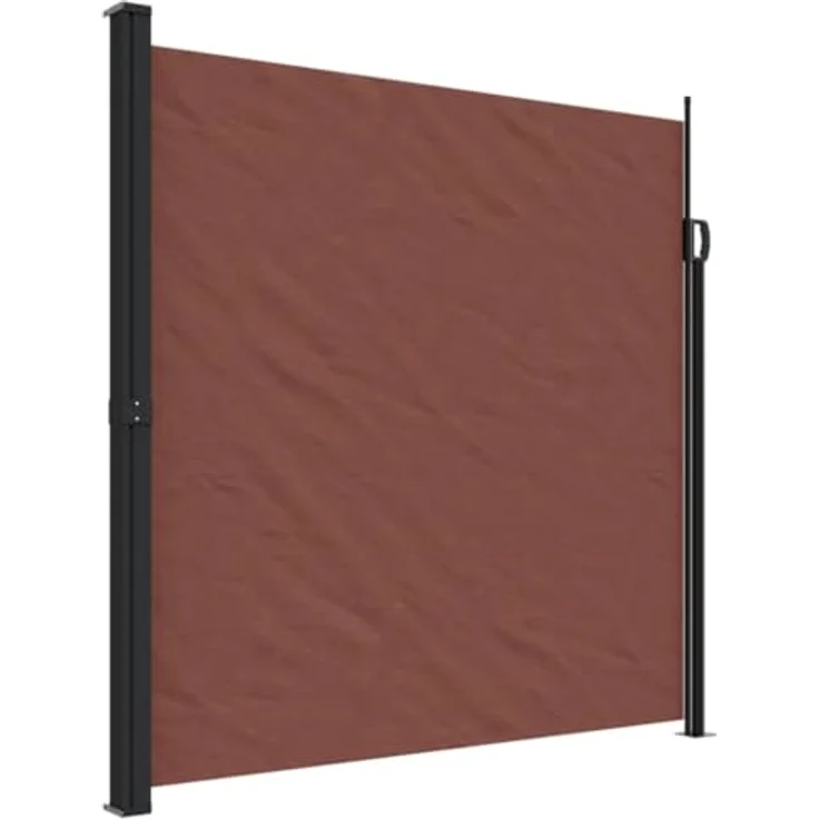 vidaXL Seitenmarkise Ausziehbar Braun 200x300 cm, Wasserfest, UV-beständig - Stahl und Aluminium, Einfache Montage – Bild 1