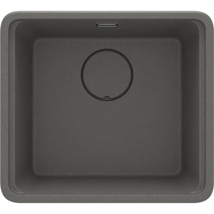 DEANTE Granit-Einbauspüle 1 Becken, schwarze Unterbauspüle mit hoher Widerstandsfähigkeit und elegantem Design, 500 mm x 640 mm