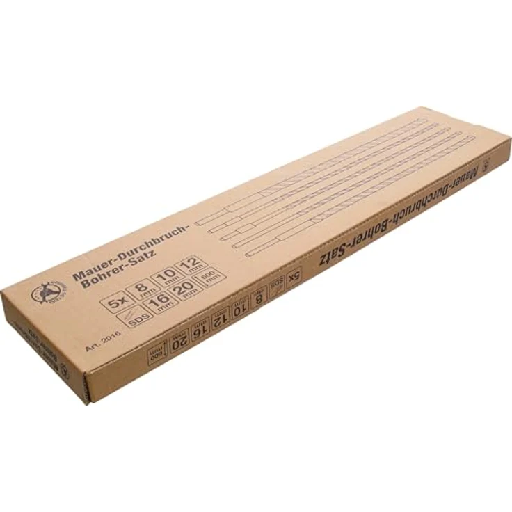 BGS Do it yourself Mauer-Durchbruch-Bohrer-Satz, 5-tlg. SDS-Schaft, 8-20 mm, für Beton und Mauerwerk – Bild 3
